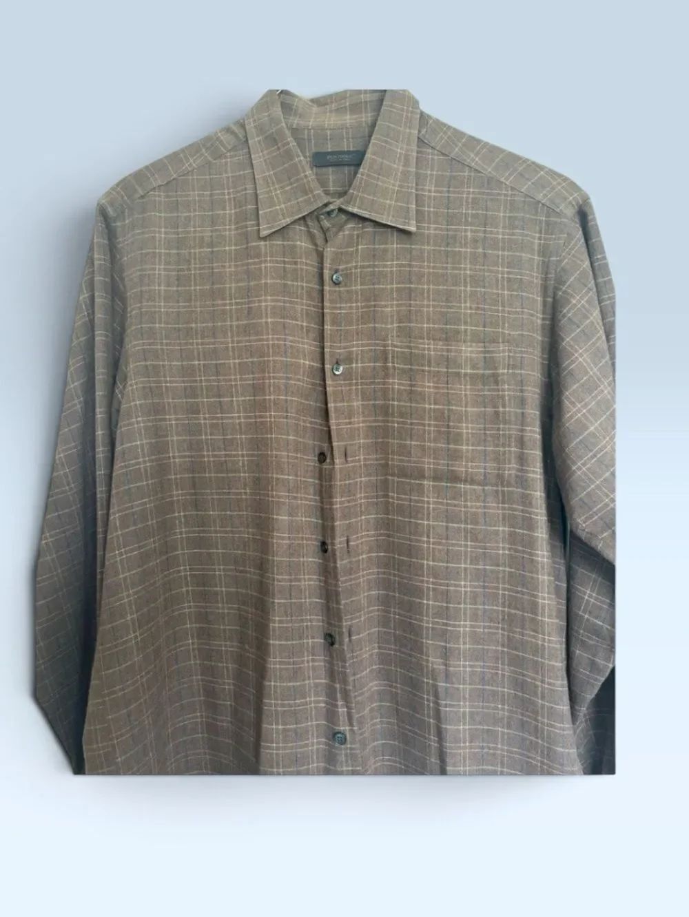 Puntodue Brown Plaid Shirt